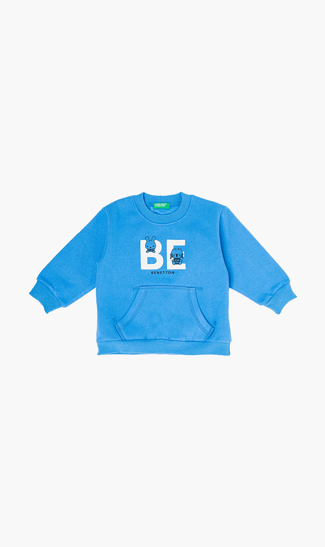 United Colors Of Benetton Red Logo Sweatshirt for Boys