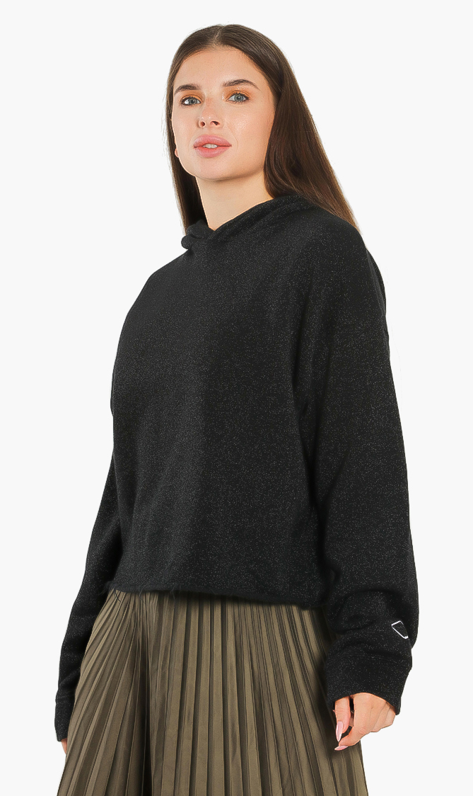 

Logo Lurex Hoody, Black