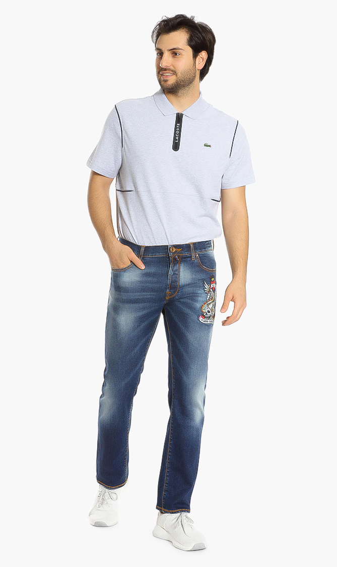 

Jacob Cohen Skull Embroidered Tailored Jeans