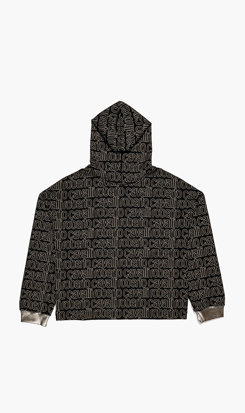

Roberto Cavalli Script Print Fleece Hoodie