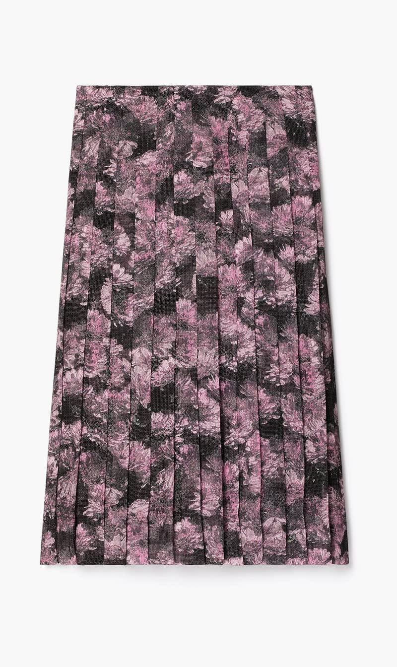 

Tory Burch Pink Printed Pleated Silk Skirt for Women | The Deal Outlet