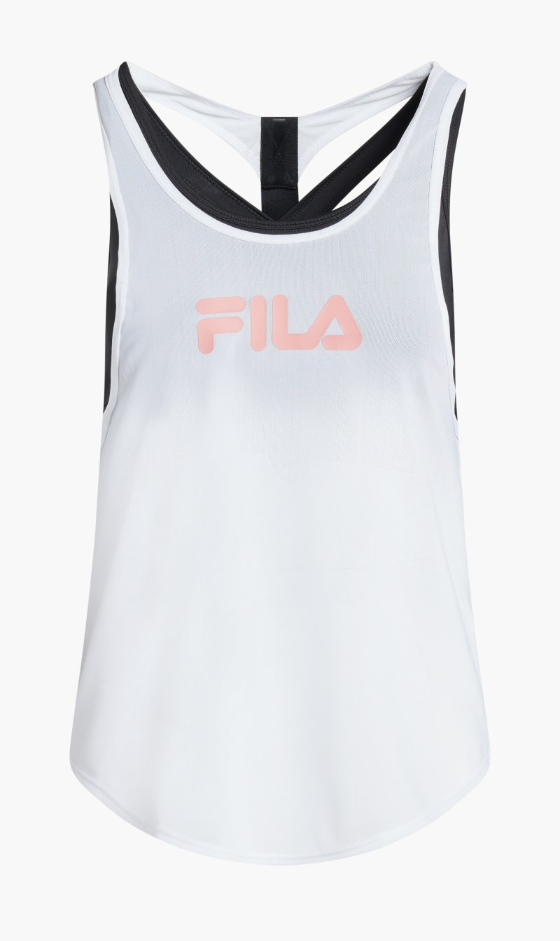 

Fila Black Layered Vest With Crystal Aop for Women | The Deal Outlet