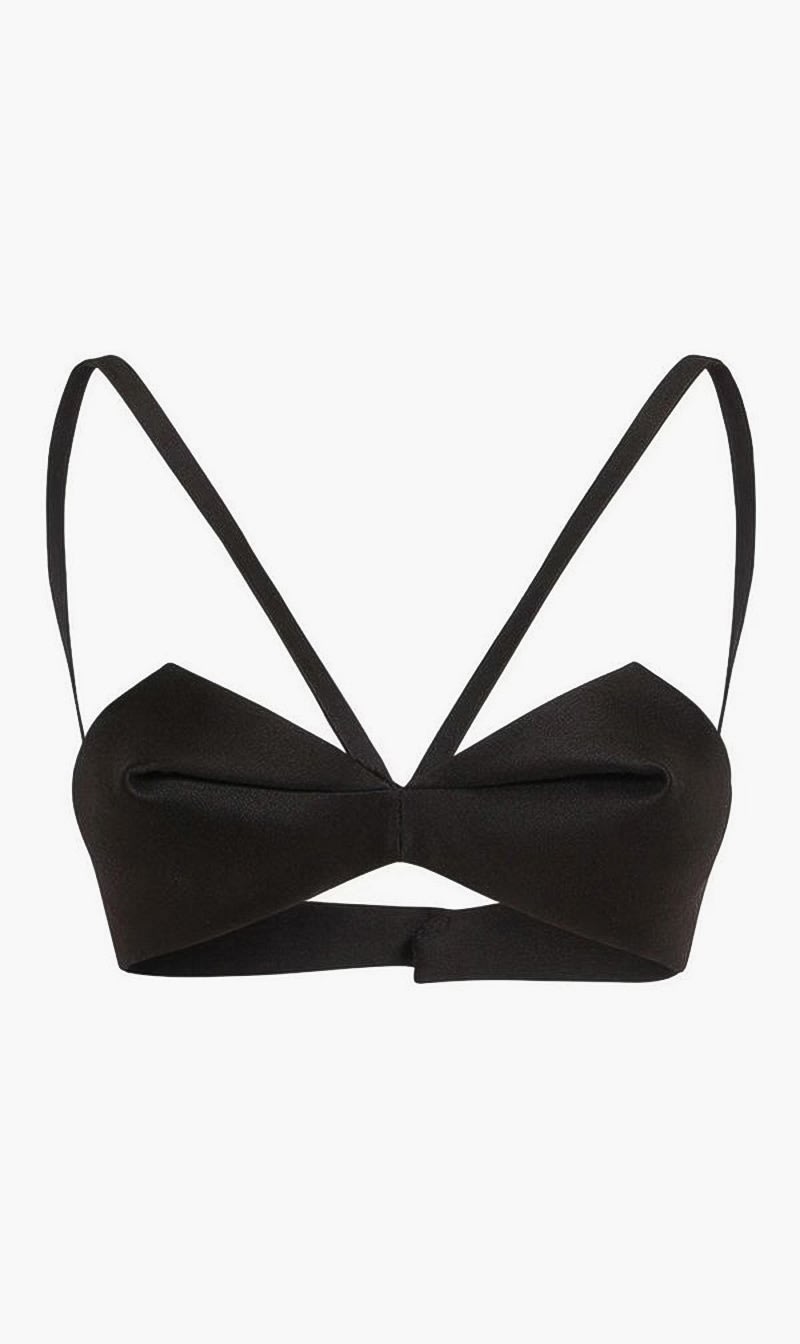 

Versace Black Pleated Bustier Top for Women | The Deal Outlet