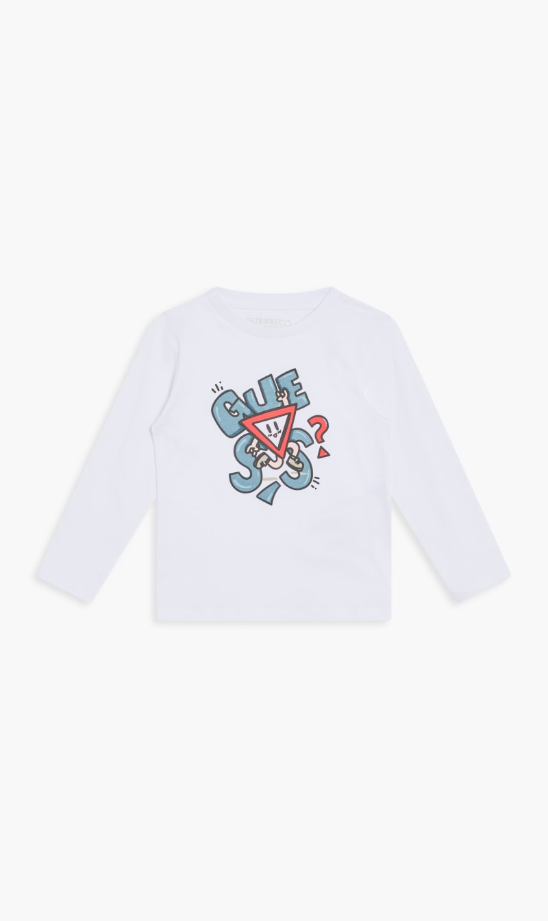 

Guess White Mid Organic Stream Jersey T-shirt for Boys | The Deal Outlet