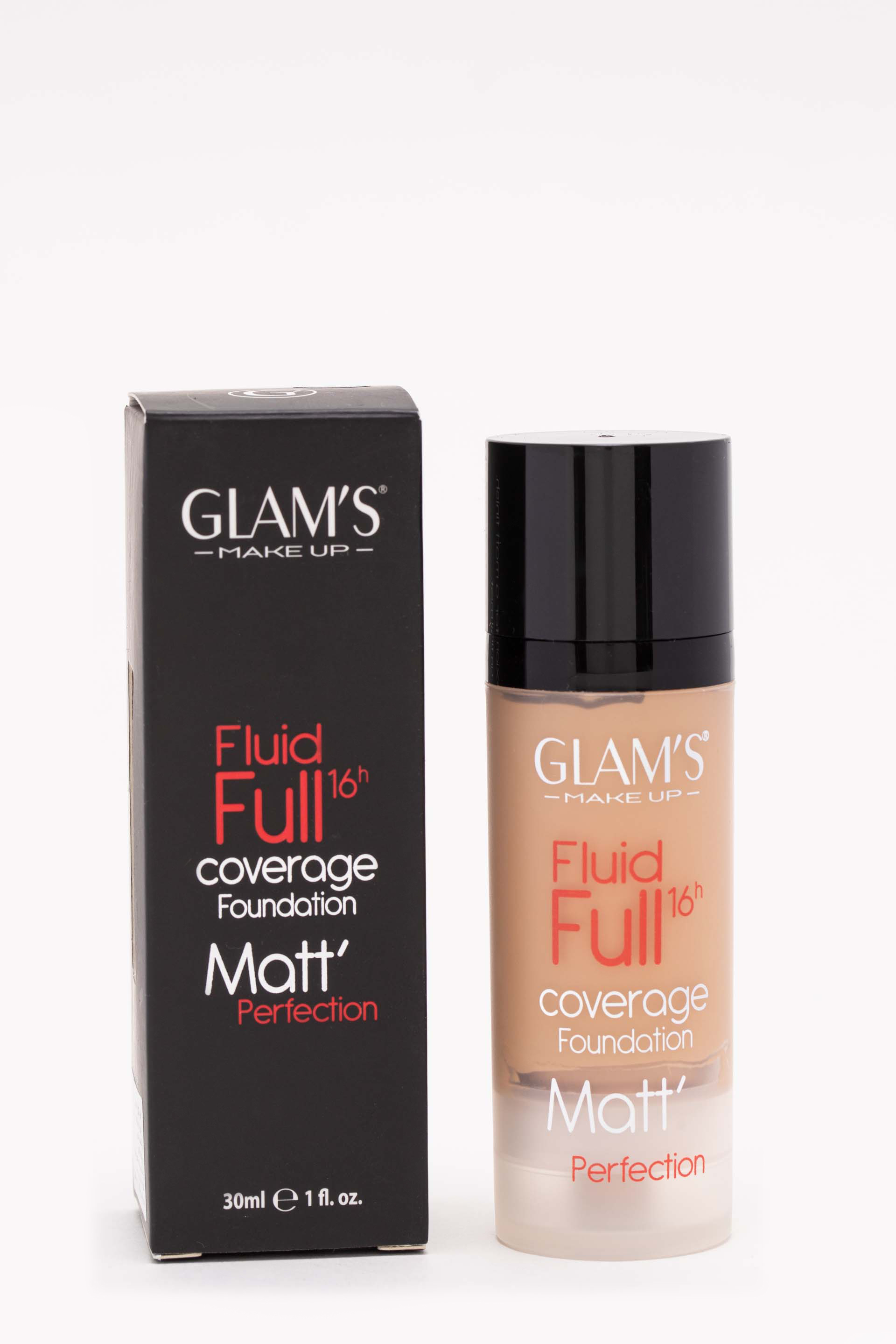 

Glam's Fluid Full 16h Coverage Foundation, Bright Beige 220