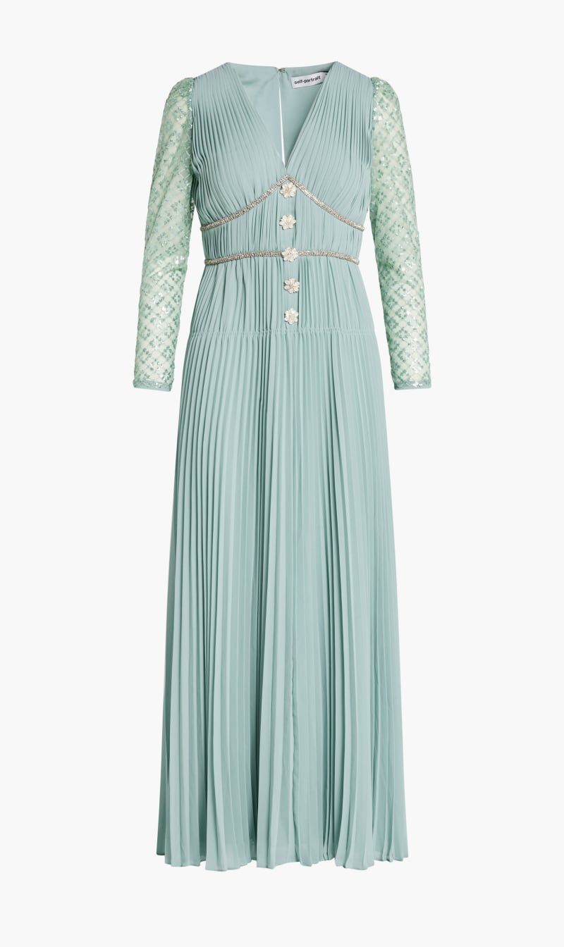 

Sage Chiffon Maxi Dress, Green