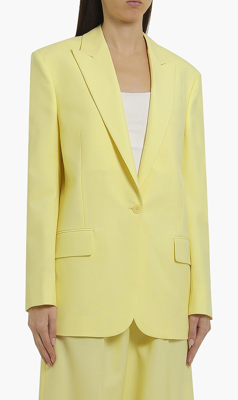

Wool Long Sleeve Blazer, Yellow