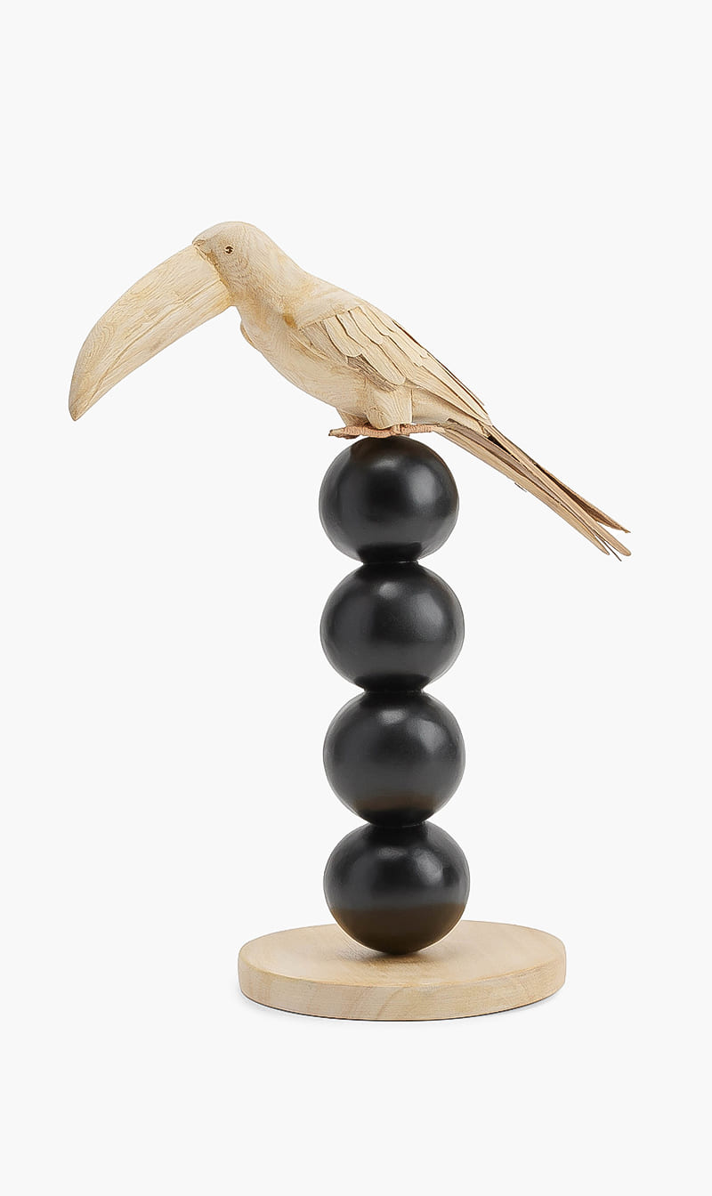 

Artesanias Del Atlantico White Timber Toucan Sculpture | The Deal Outlet