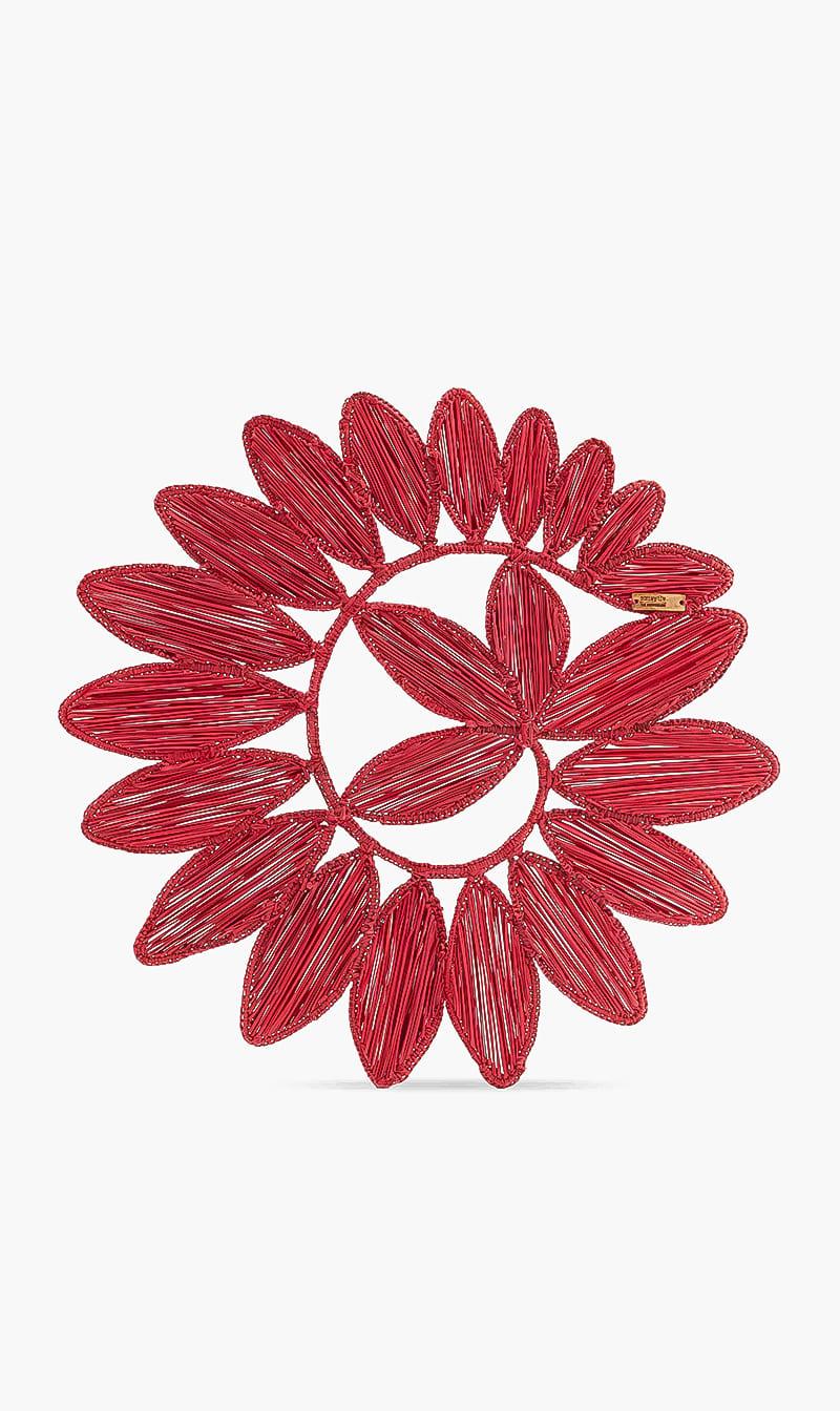 

Artesanias del atlantico spiral ginger placemat | the deal outlet, Red