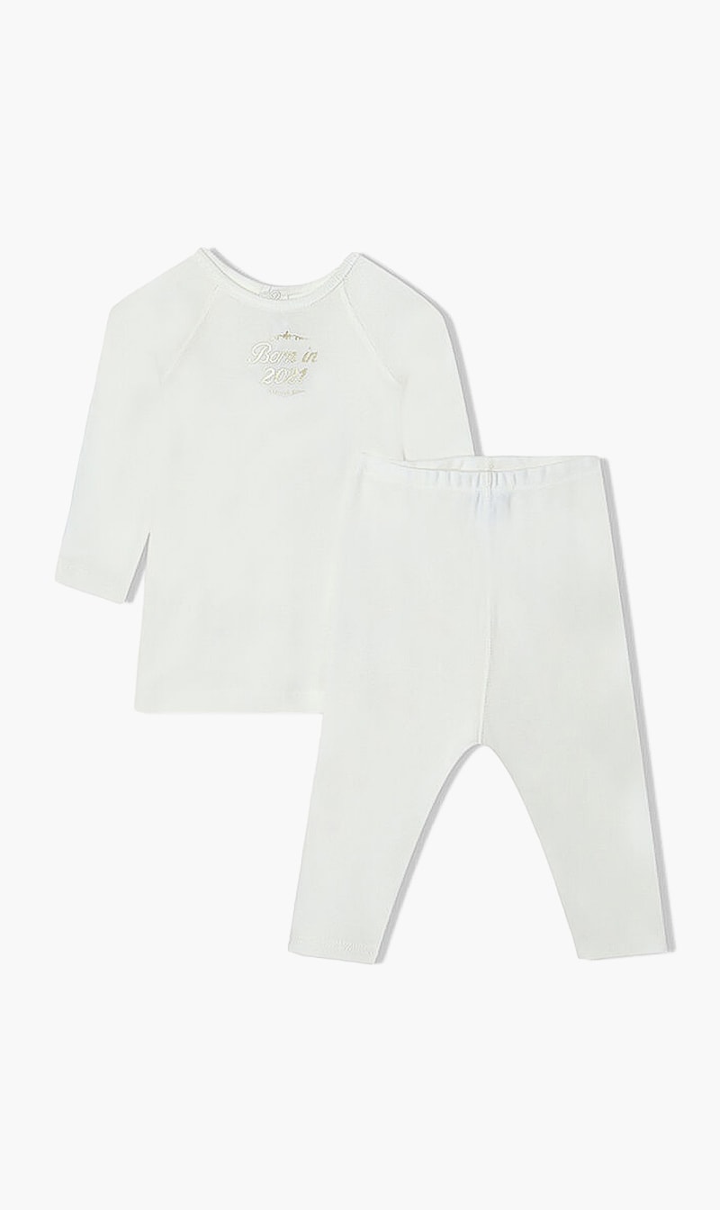 

Top & Pants Jersey Set, White