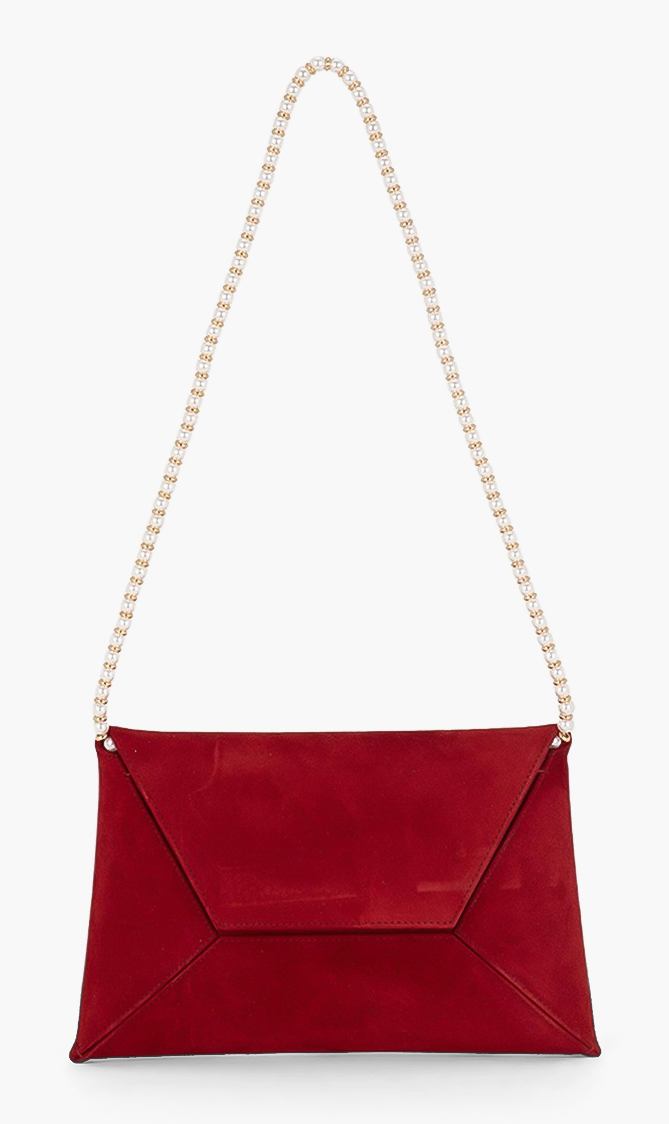 

Stuart Weitzman Petite Pearl Suede Evening Bag