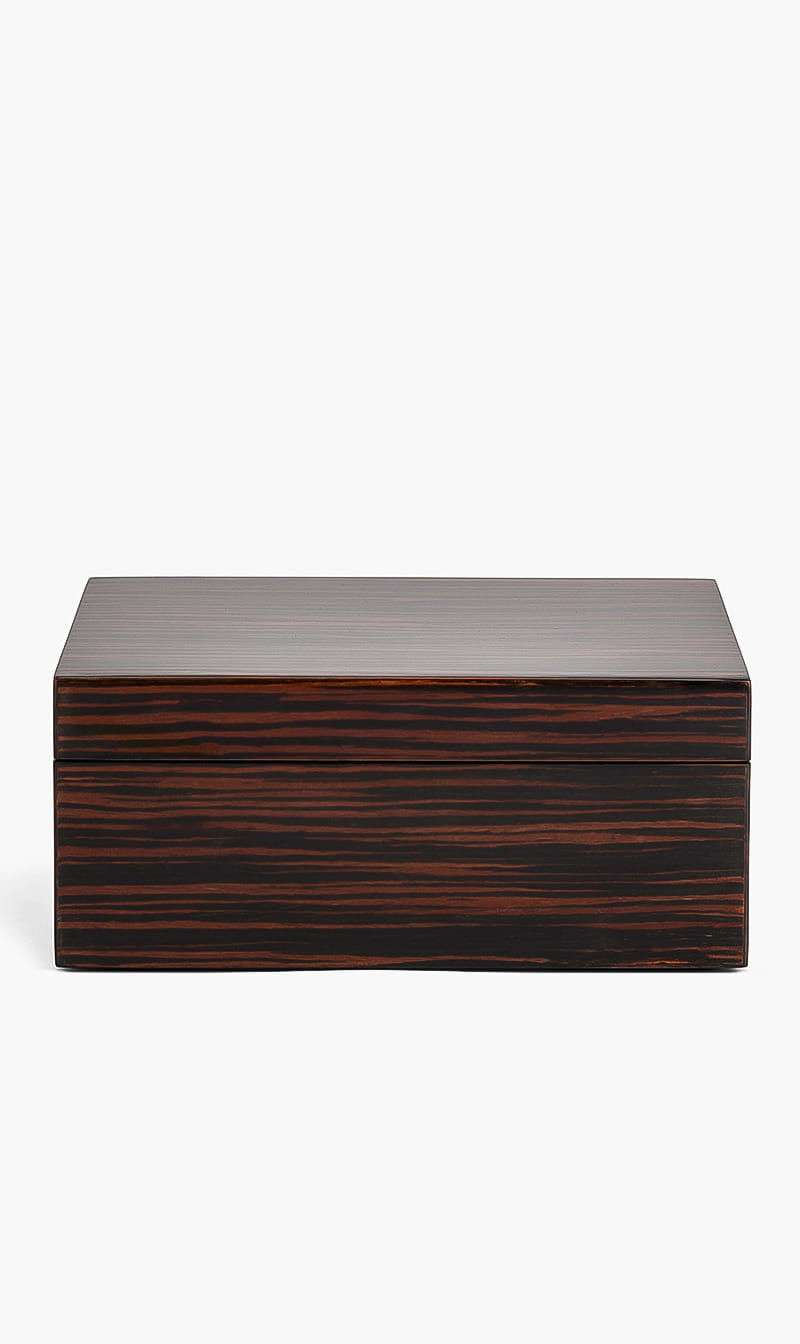 

Pacific Connections Brown Macassar Ebony Wooden Box | The Deal Outlet