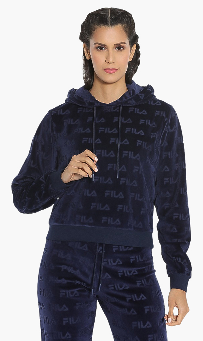 

Abha Burnout Logo Hoodie, Blue