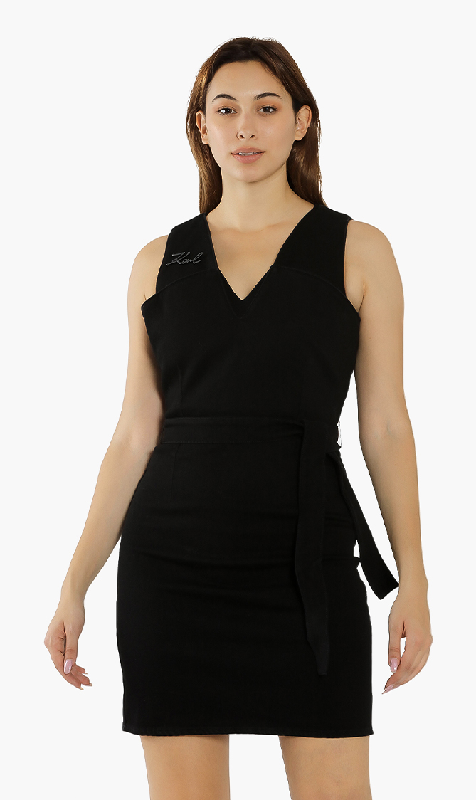

Karl Lagerfeld V-neck Denim Dress