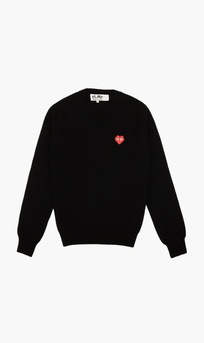 

V-neck Long Sleeve Pullover, Black
