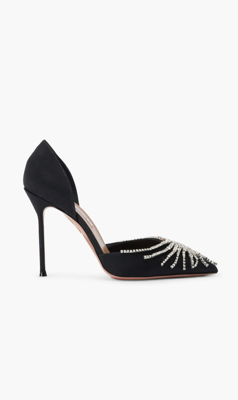 

Aquazzura Firenze Black Sunshine 105 Pumps for Women | The Deal Outlet