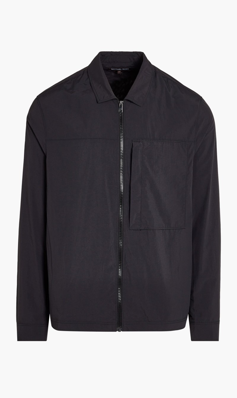 

Michael Kors Black Lapel Zip Up Jacket for Men | The Deal Outlet