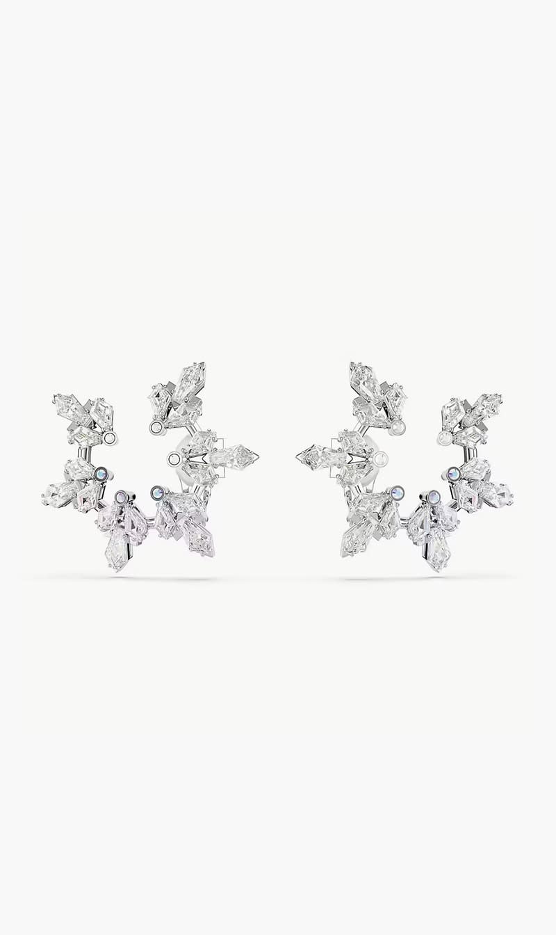 

Swarovski Silver Idyllia Clip Earrings for Women | The Deal Outlet