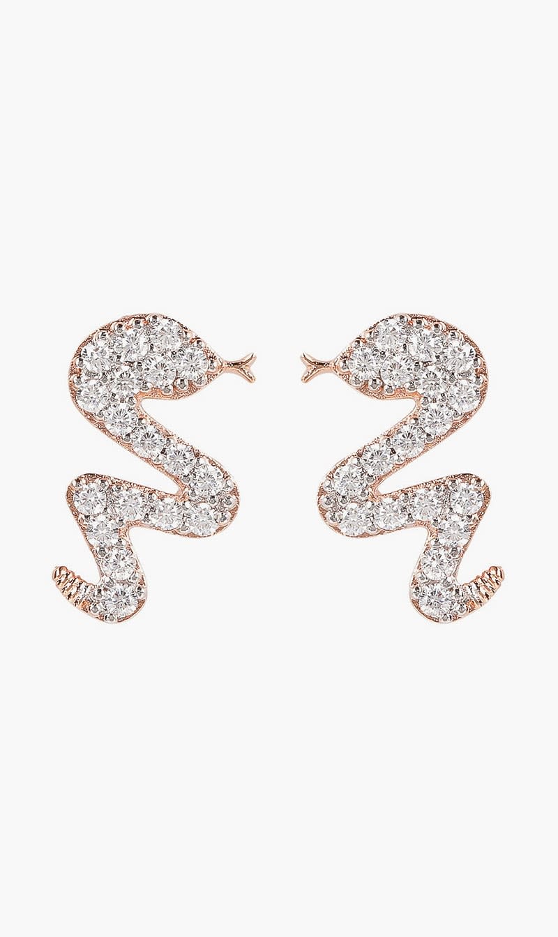 

Bronzallure Others Snake With Cz Gemstone Earrings for Women | The Deal Outlet