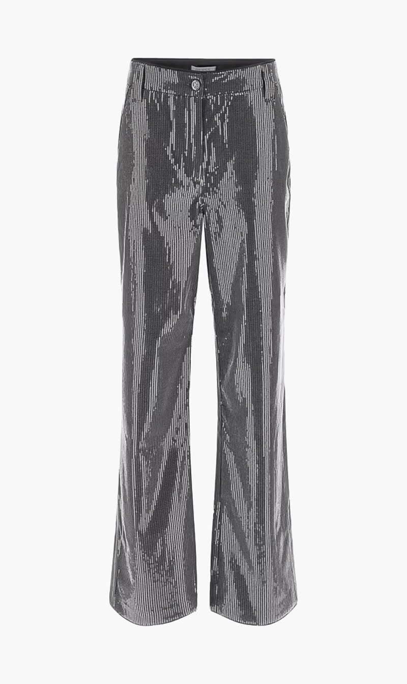Guess Silver Cassia Sequins Pants for Women