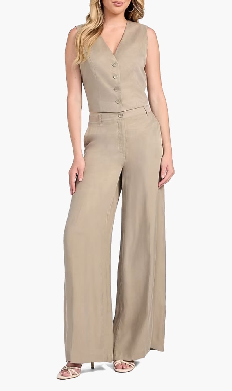 Guess Beige Celestine Fluid Vest for Women