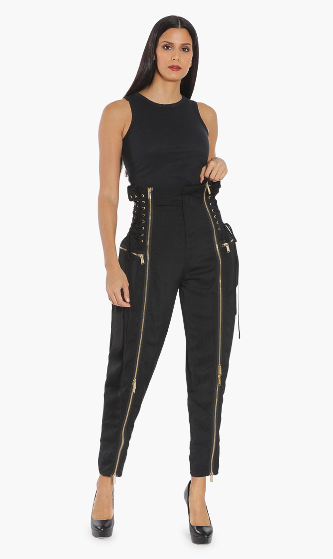 

Dsquared2 Zip And Lacing Detail Pants