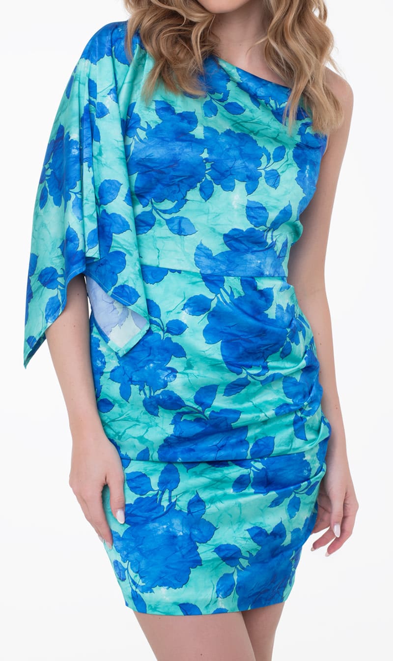 

Guess Blue One Shldr Sadie Dress for Women | The Deal Outlet