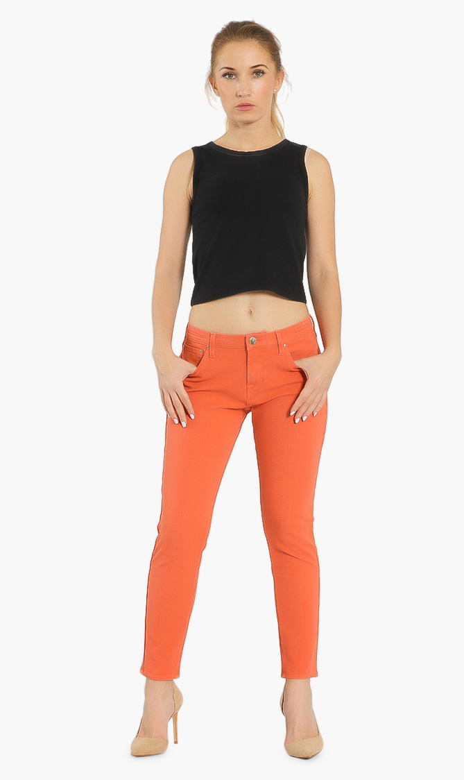

Kimberly Crop Jeans, Orange