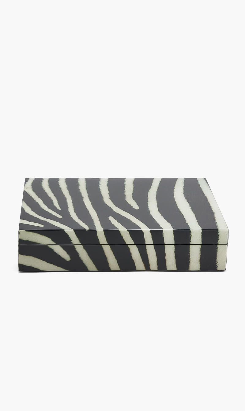 

Pacific Connections Multi-color Zebra Print Rectangular Box | The Deal Outlet