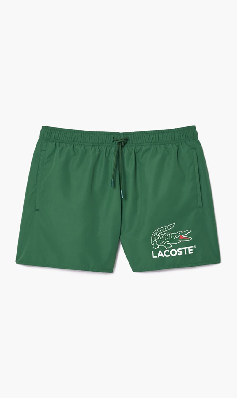 

Lacoste Green Croc Print Swim Trunks for Men | The Deal Outlet