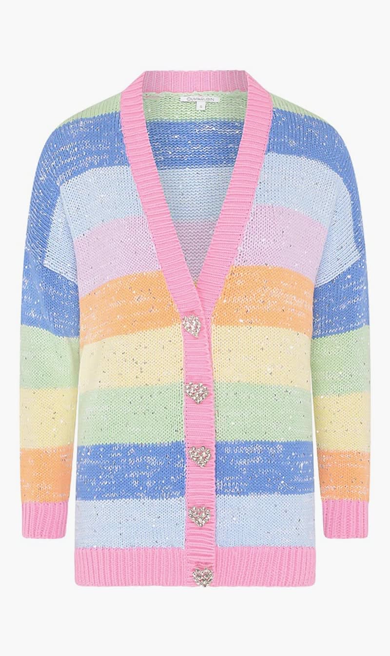 

4298 Multi-color Or1697-mika Sequin Longline Cardigan for Women | The Deal Outlet