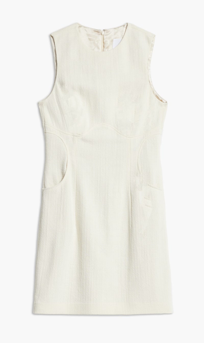 

Remain Birger Christensen White Textured Weave Mini Dress for Women | The Deal Outlet
