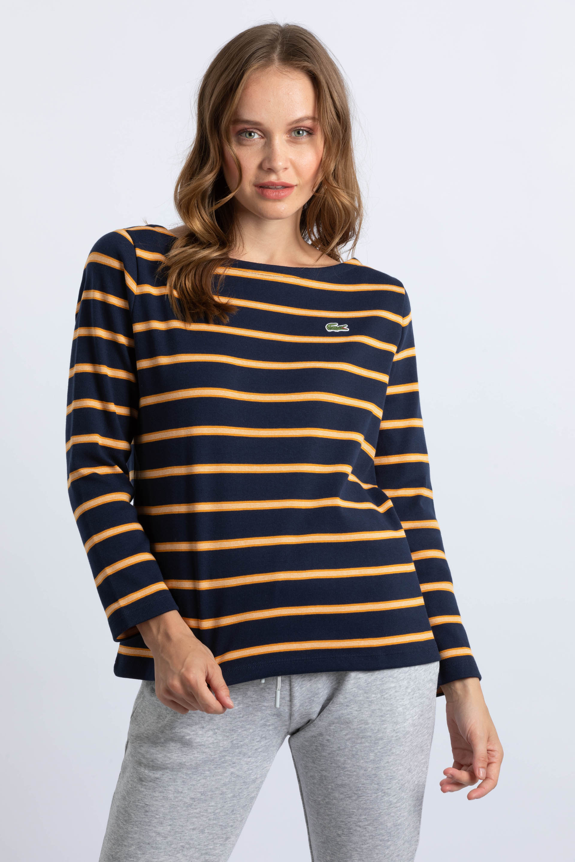 

LACOSTE Nautical Style Boat Neck Sweatshirt
