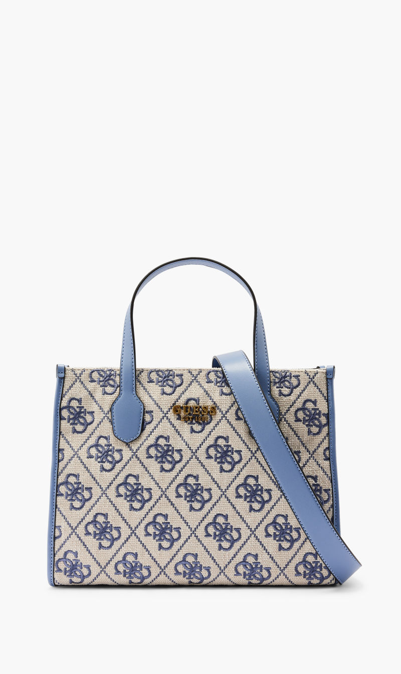 

Guess Purple Silvana 2 Compartment Tote for Women | The Deal Outlet