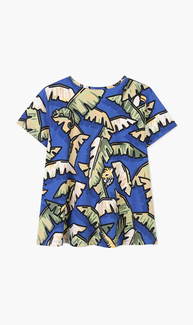 

Kenzo Blue Graphic Print T-shirt for Girls | The Deal Outlet