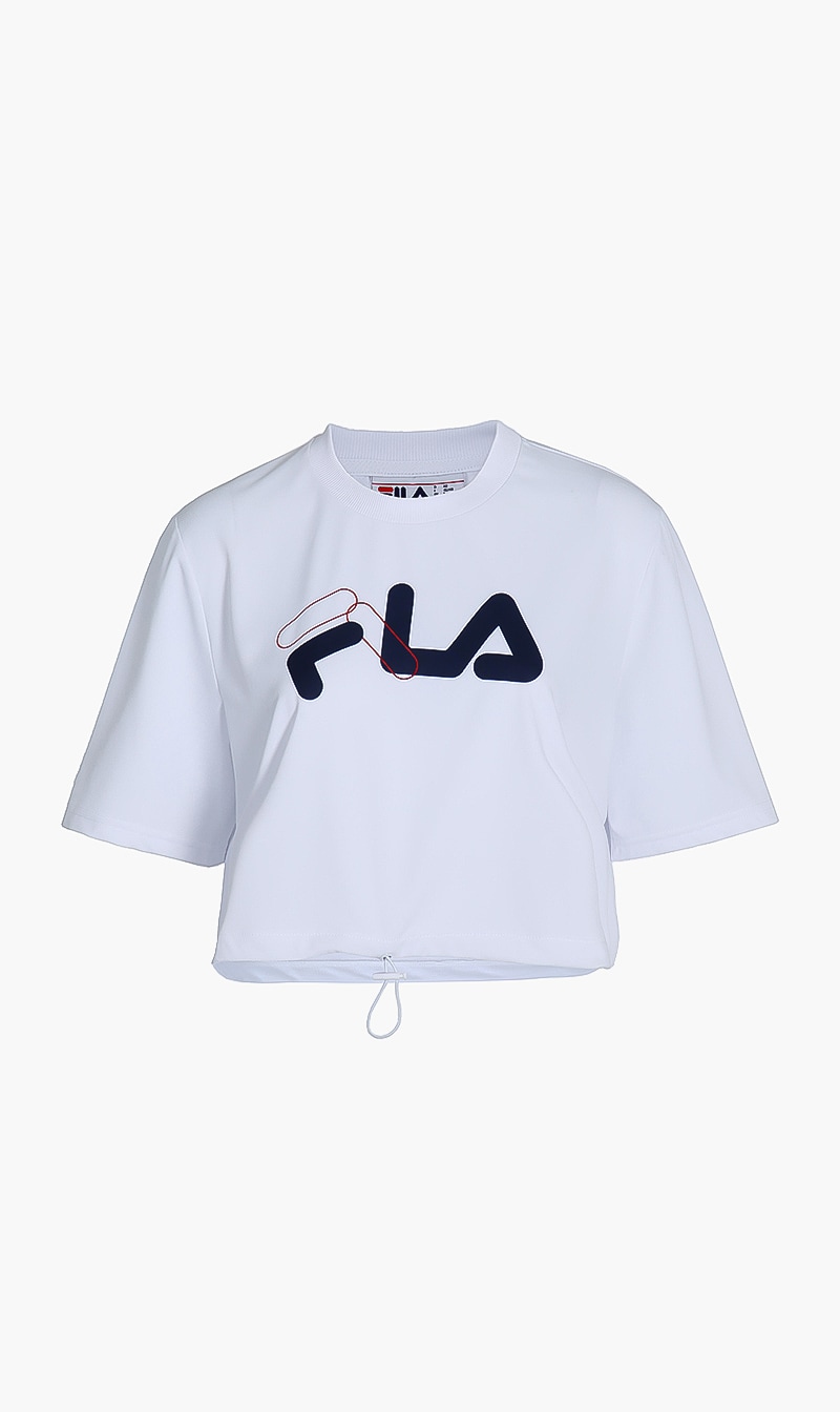 

Fila nicoletta cropped logo t-shirt | the deal outlet, White