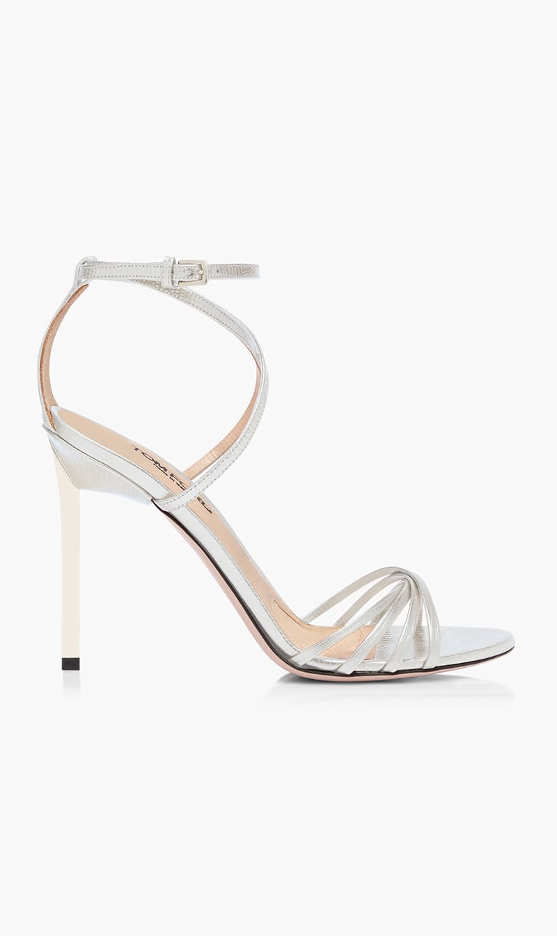 

Tom ford Silver Leather Sandals for Women | The Deal Outlet