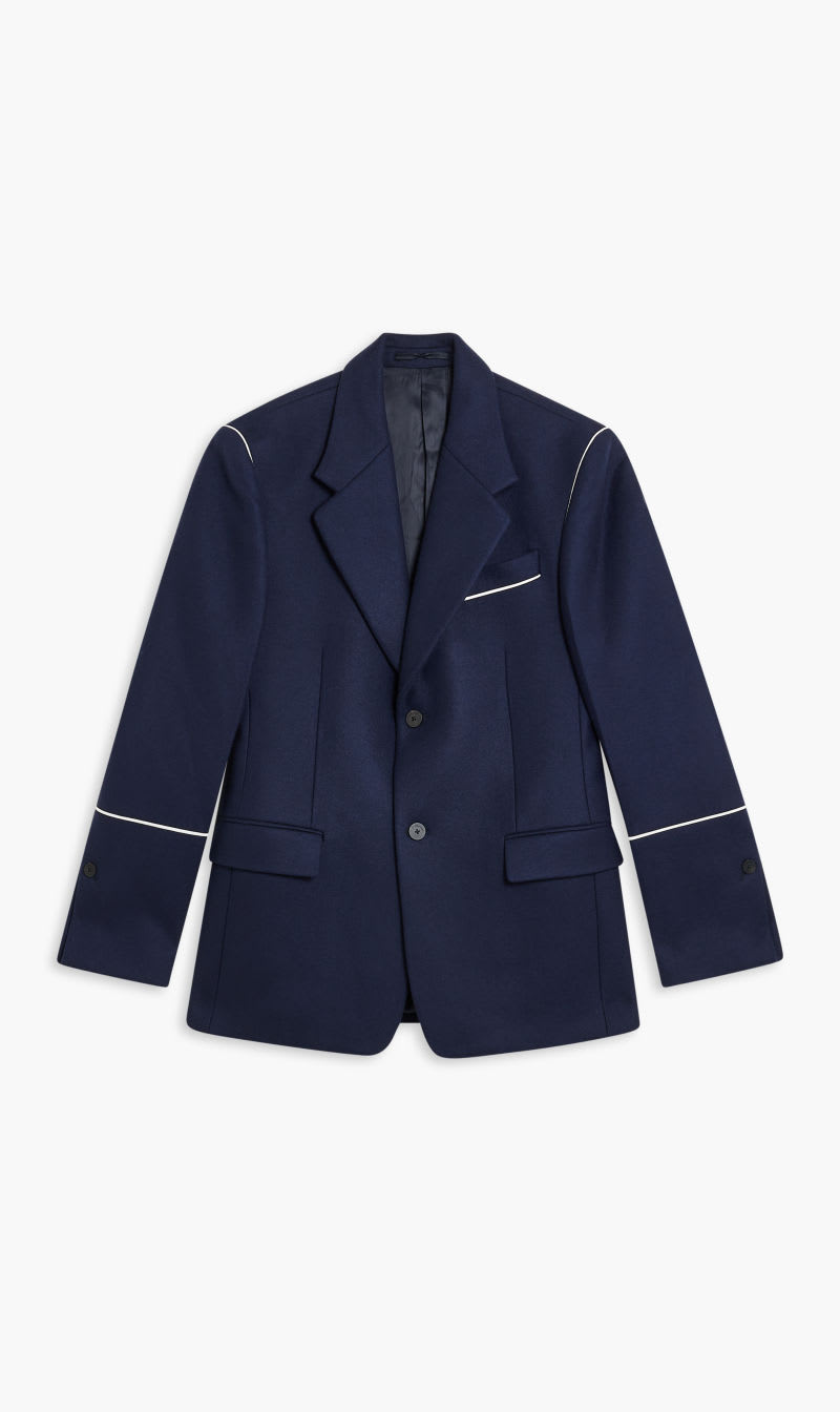 

Salvatore Ferragamo Blue Light Wool Felt 2 Buttons Jacket for Men | The Deal Outlet