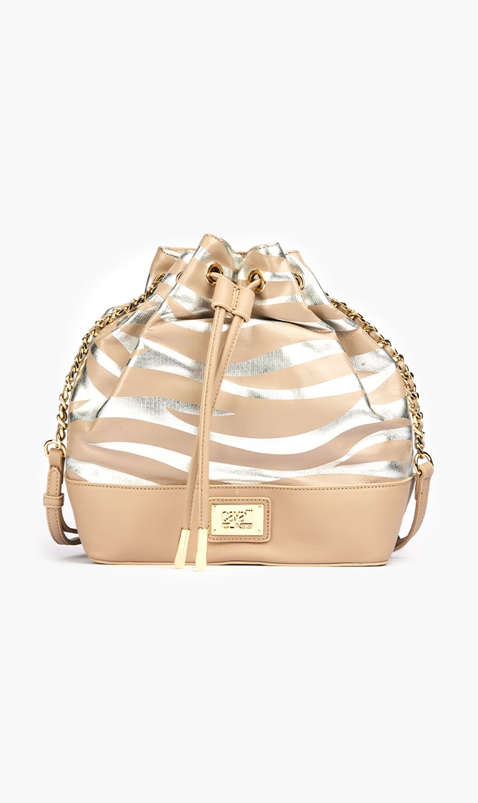 

Cavalli Class Deva Zebra Print Bucket Bag