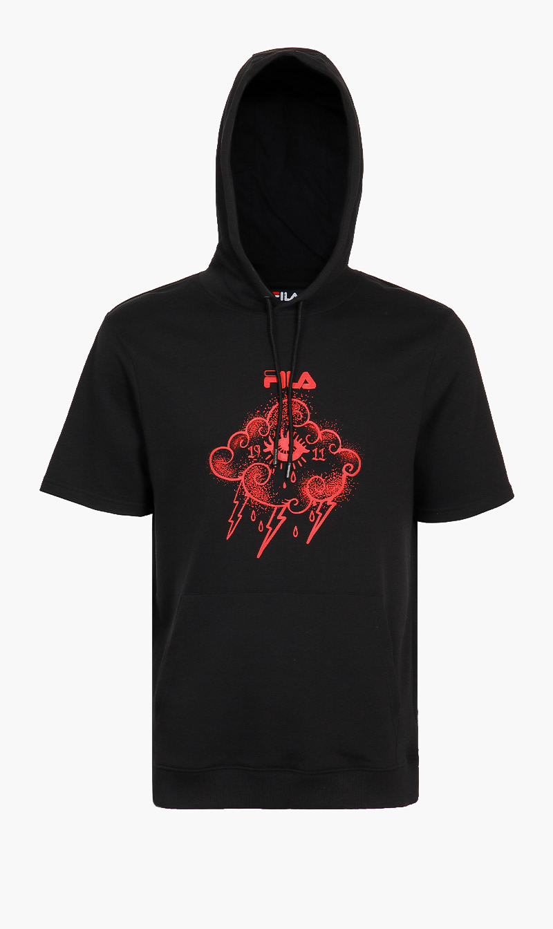 

Fila graphic over head hoodie | the deal outlet, Black