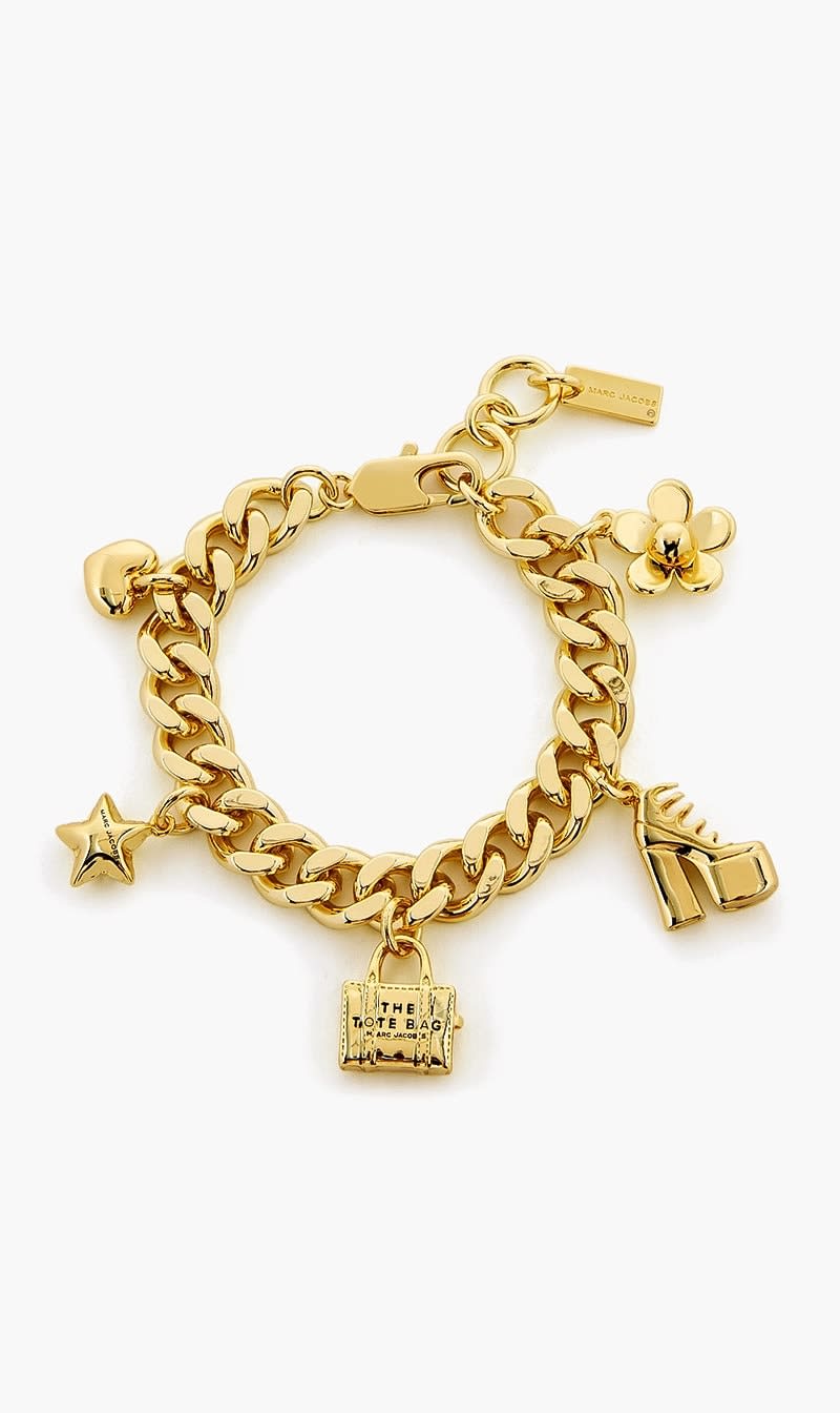 Marc Jacobs Gold Mini Icon Charm Bracelet for Women