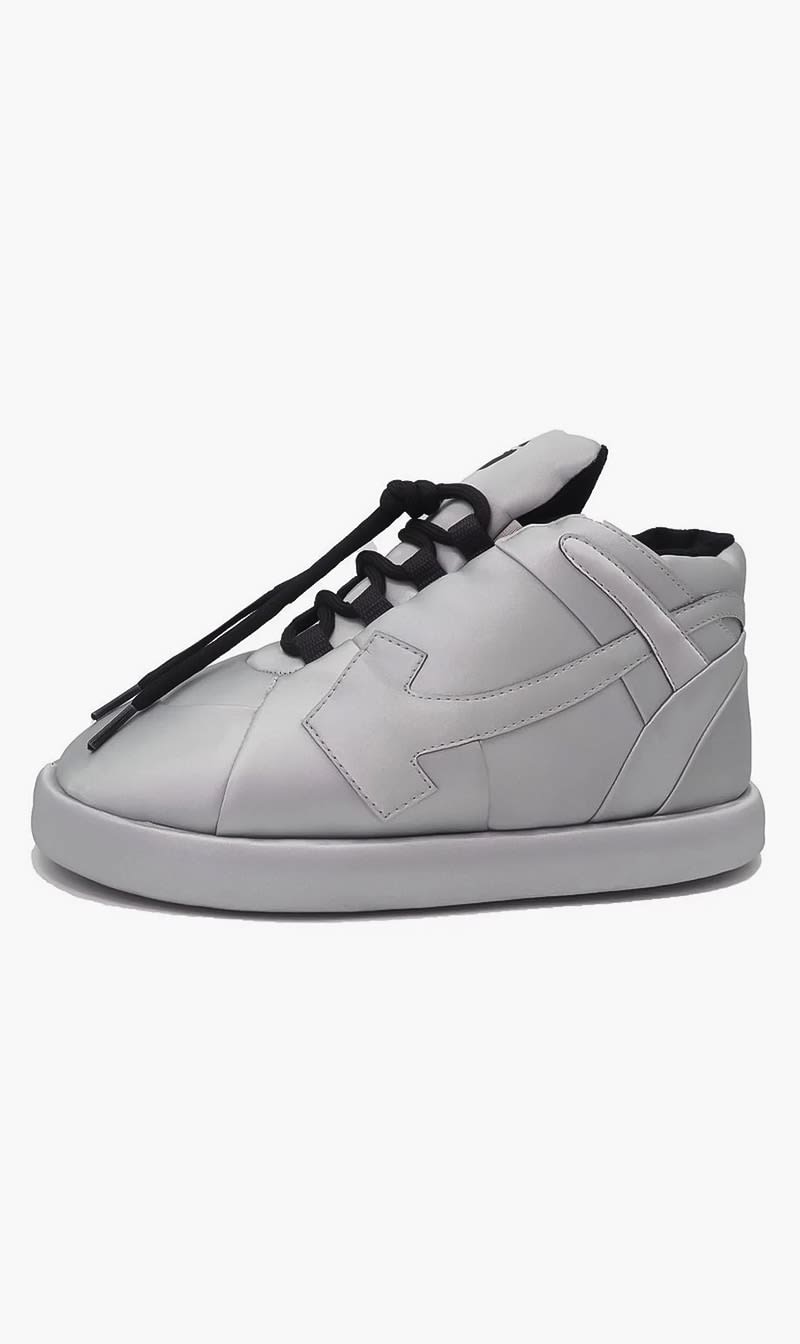 

Off-white Black Bump Sneaker Home Syn Leather Silver Bla for Women | The Deal Outlet
