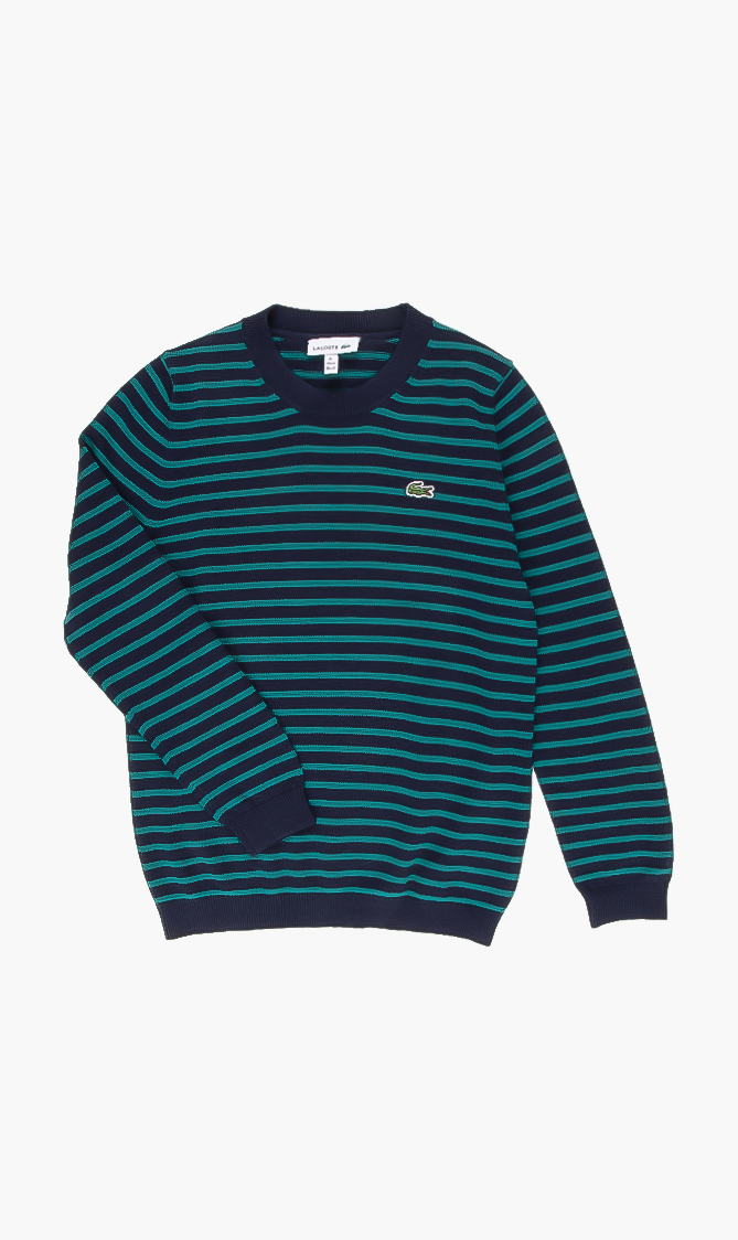 

Lacoste Crew Neck Striped Sweater