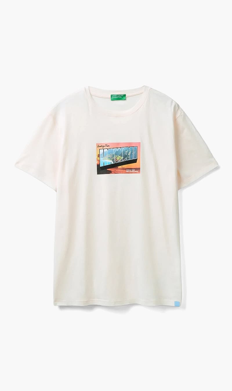 United Colors Of Benetton Beige Lightweight Cotton T-shirt for Men