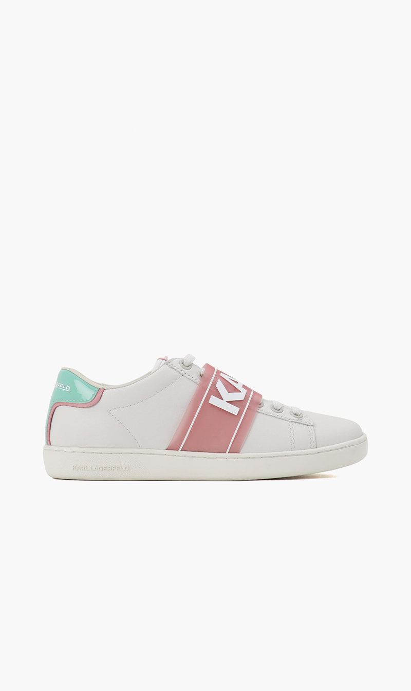 

Karl Lagerfeld Logo Strap Leather Sneakers