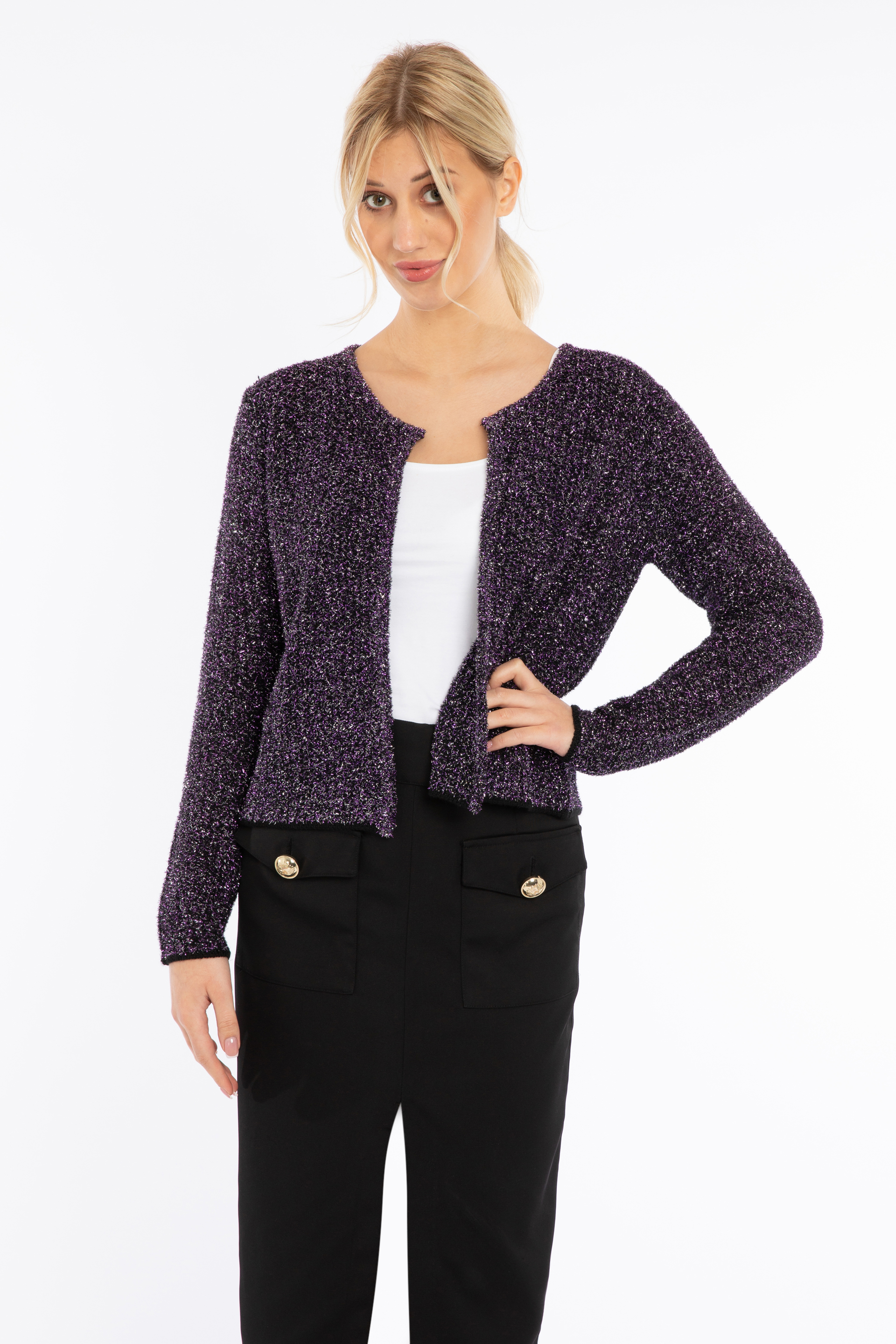 

Marina Rinaldi Micia Glittery Cardigan