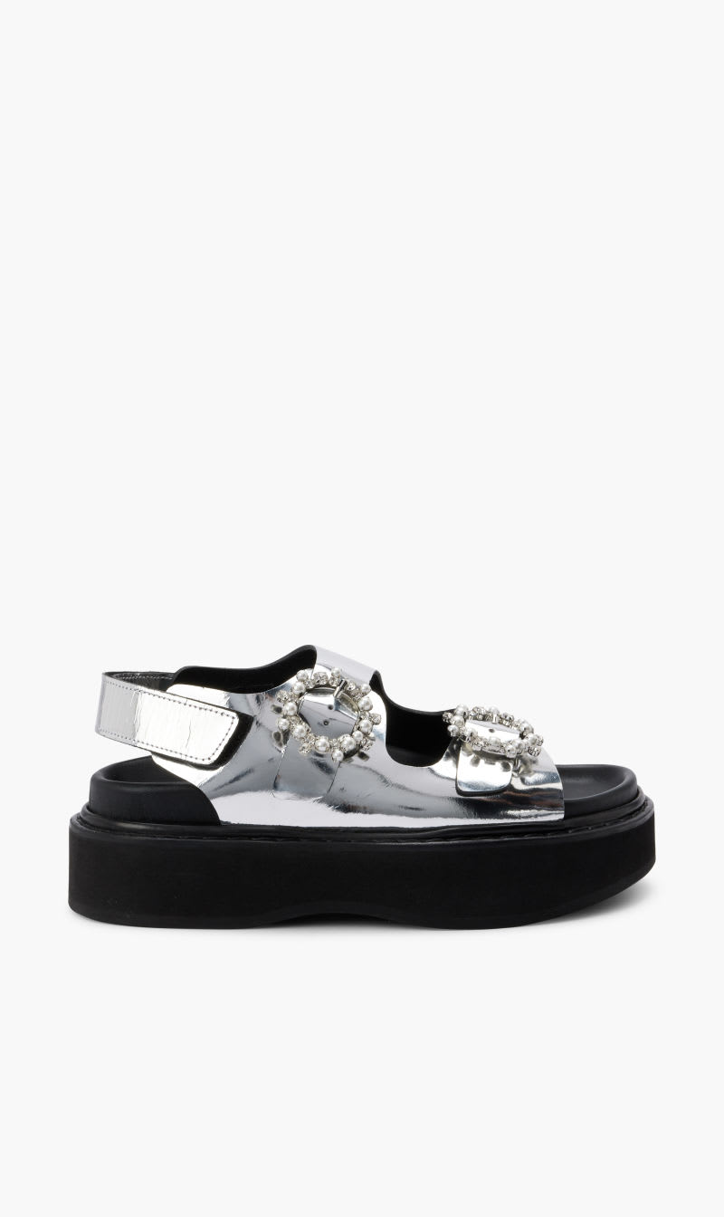 

Simone Rocha Silver Platform Sandal W Buckle for Women | The Deal Outlet