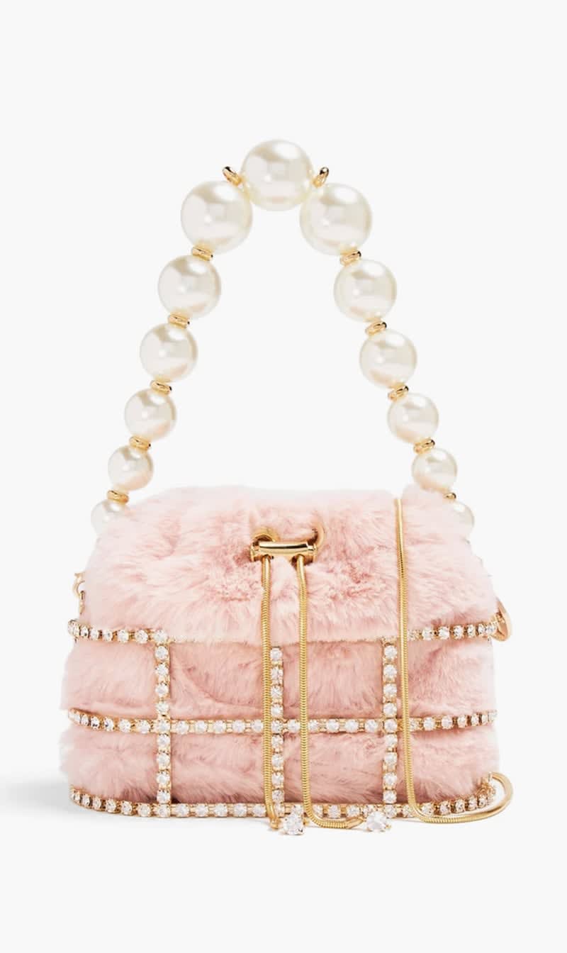 

Rosantica Pink Holli Convertible Fluffy Bag for Women | The Deal Outlet
