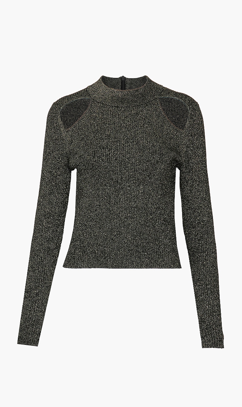 

Michael Kors Black Cut Out Cropped Jumper for Women | The Deal Outlet