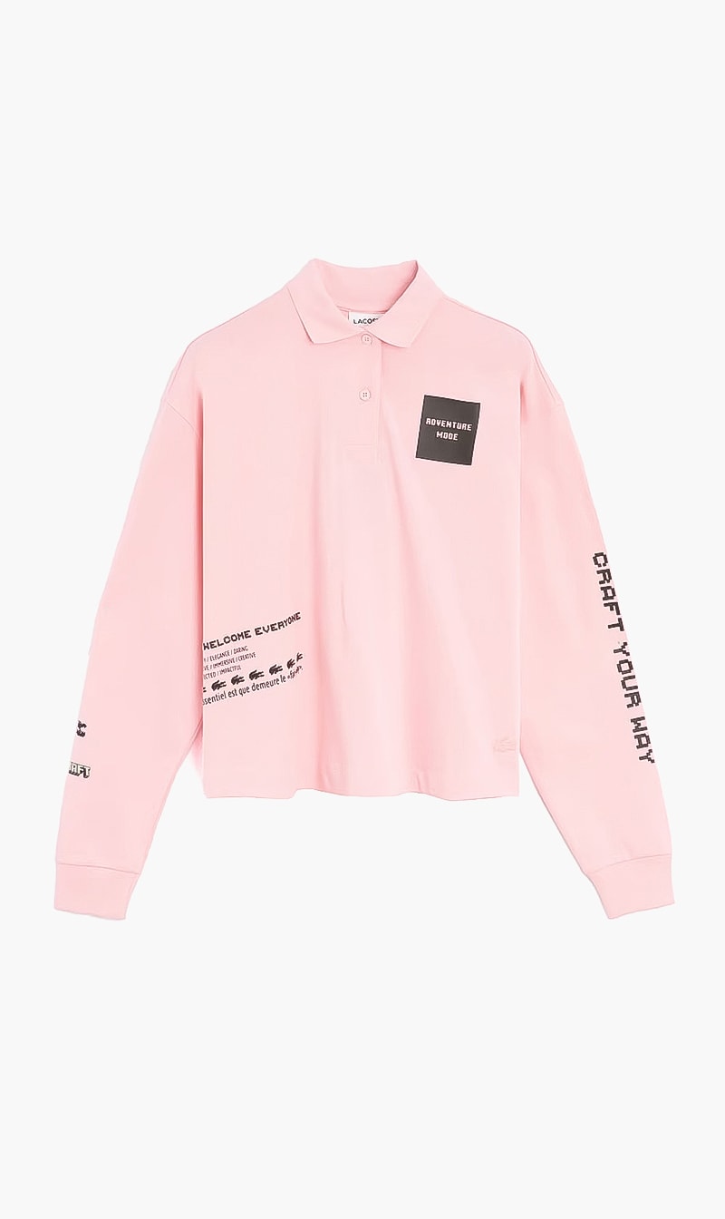 

Lacoste Pink Oversize Fit Polo for Women | The Deal Outlet